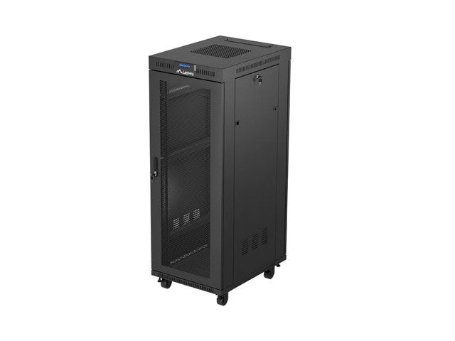 Standing rack cabinet 19 inch 32U 600x800 perforated door LCD black (Flat pack)