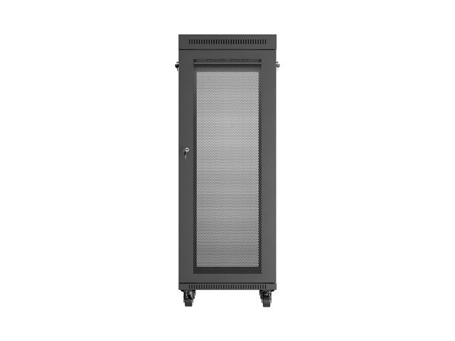 Standing rack cabinet 19 inch 32U 600x800 perforated door LCD black (Flat pack)