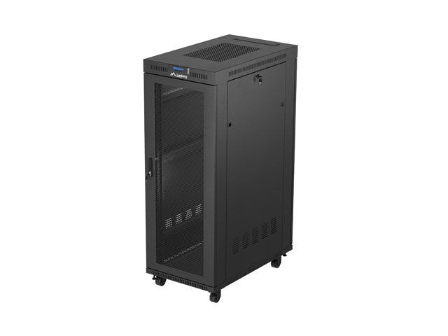 Standing rack cabinet 19 inch 32U 600x1000 perforated door LCD black (Flat pack)
