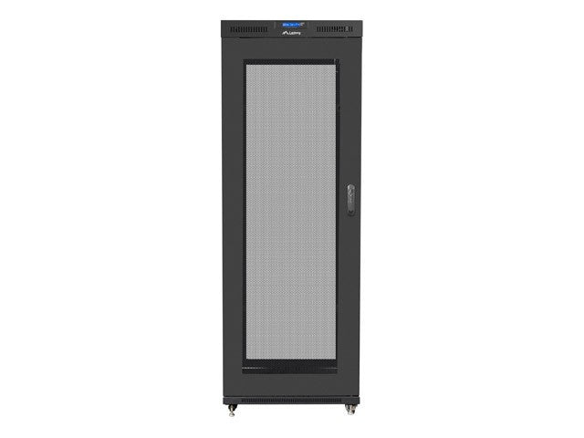 Installation standing cabinet rack 19-inch 800x1000 black perforated door LCD (Flat pack)