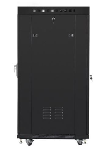 19 inch RACK installation cabinet, standing 37u 800x1000 black LCD glass door (flat pack)
