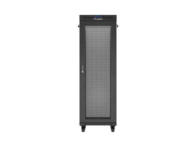Standing rack cabinet 19 inch 37U 600x600 perforated door LCD black (Flat pack)