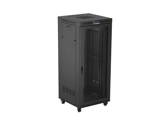 Standing rack cabinet 19 inch 37U 800x800 perforated door LCD black (Flat pack)