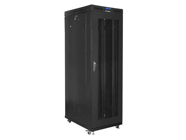 Installation cabinet rack 19 42U 800x1000 black, perforated door LCD (Flat pack)