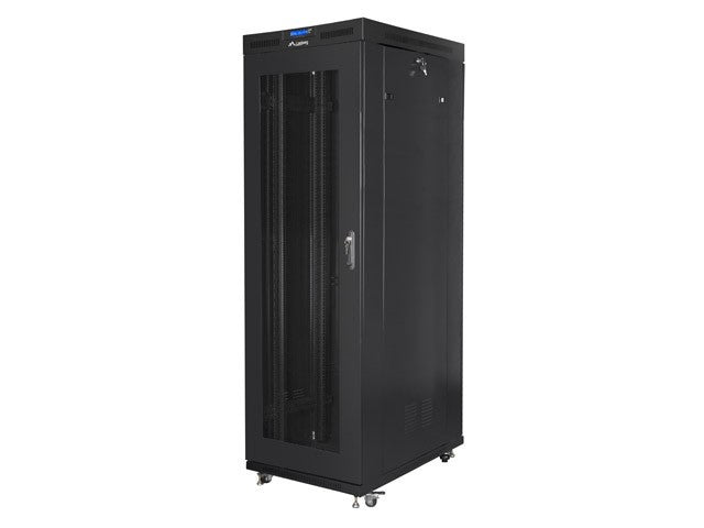Rack cabinet 19-inch standing 42U 800x1200 black, perforated doors, LCD (flat pack) V2