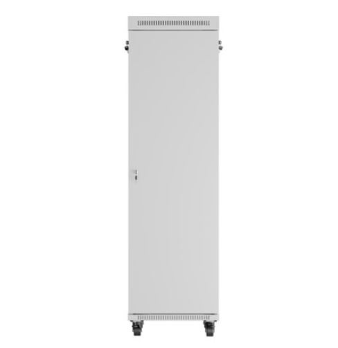 Szafa stojąca rack 19 42U 600x800 szara drzwi szklane flack pack
