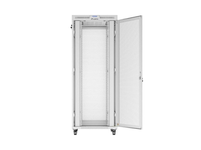 Free-standing installation rack cabinet 19 inches 42U 800x1000 perforated doors LCD gray (Flat pack)