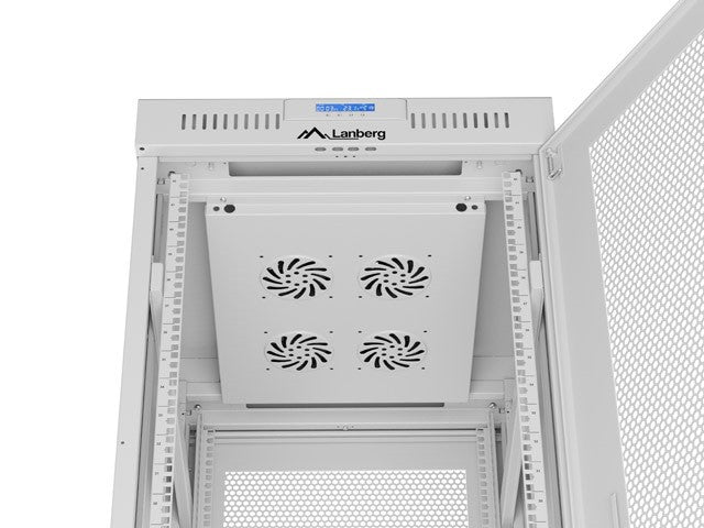 Free-standing installation rack cabinet 19 inches 42U 600x800 perforated doors LCD gray (Flat pack)