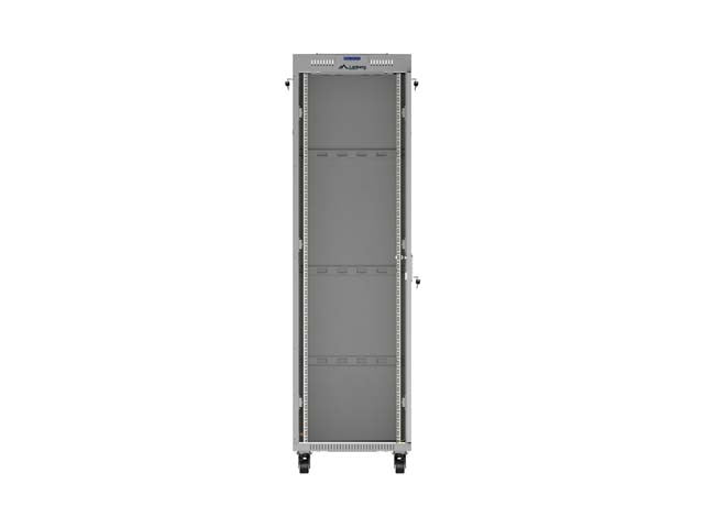 19-inch 42U floor-standing rack cabinet, 600x1000, glass door, LCD (flat-pack), grey