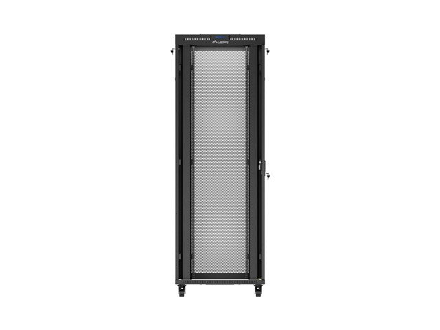 Standing rack cabinet 19 inch 47U 800x800 perforated door LCD black (Flat pack)