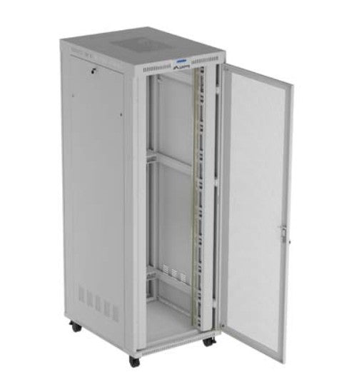 Standing installation rack cabinet 19-inch 47U 800 x 1000 gray perforated doors LCD (flat pack) V2