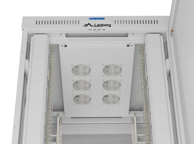 Standing installation rack cabinet 19-inch 47U 800 x 1000 gray perforated doors LCD (flat pack) V2
