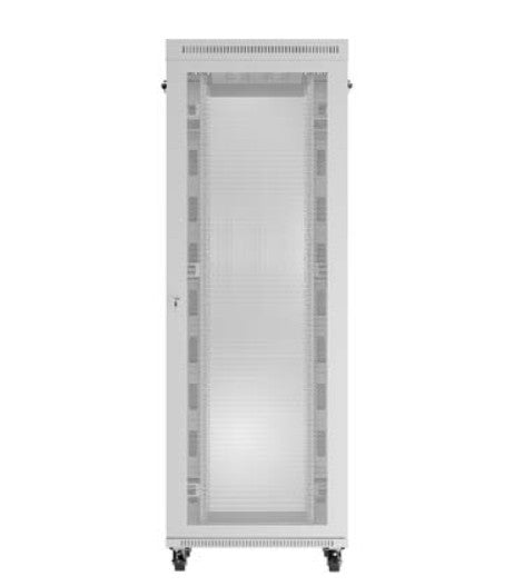 Standing installation rack cabinet 19-inch 47U 800 x 1000 gray perforated doors LCD (flat pack) V2