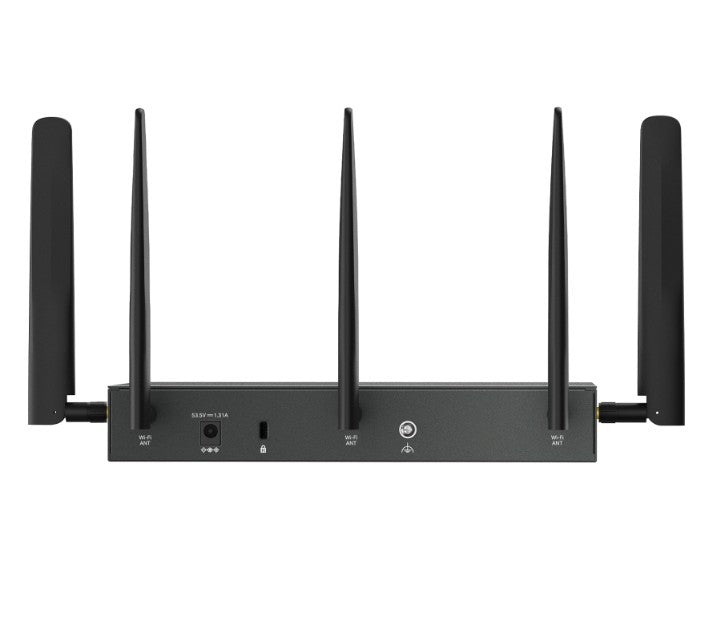 Omada 4G+ Cat6 AX3000 Gigabit VPN Gate with 4-Port PoE+PORT: 1× Gigabit SFP WAN/LAN Port, 1× Gigabit RJ45 WAN Port, 4× Gigabit WAN/LAN ER706WP-4G