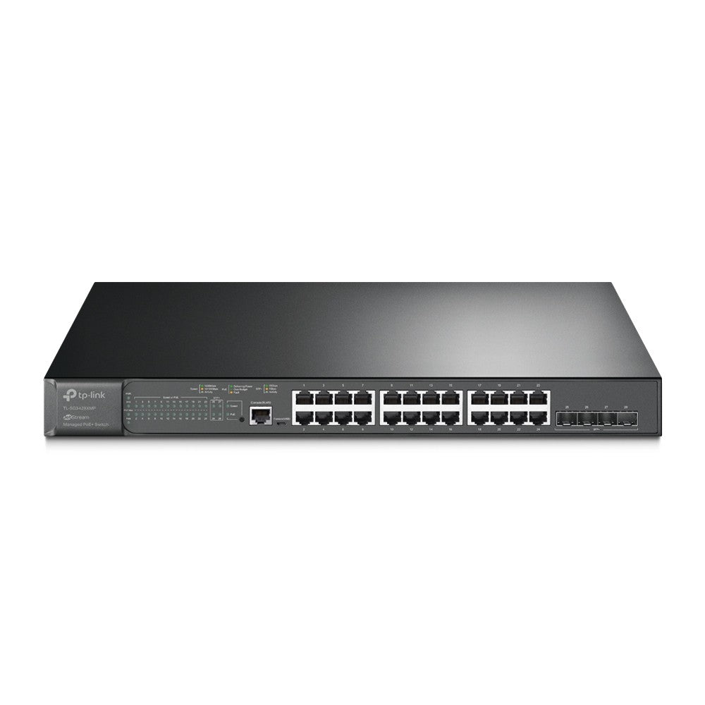 TP-Link SG3428XMP Switc h 24xGE PoE+ 4xSFP+
