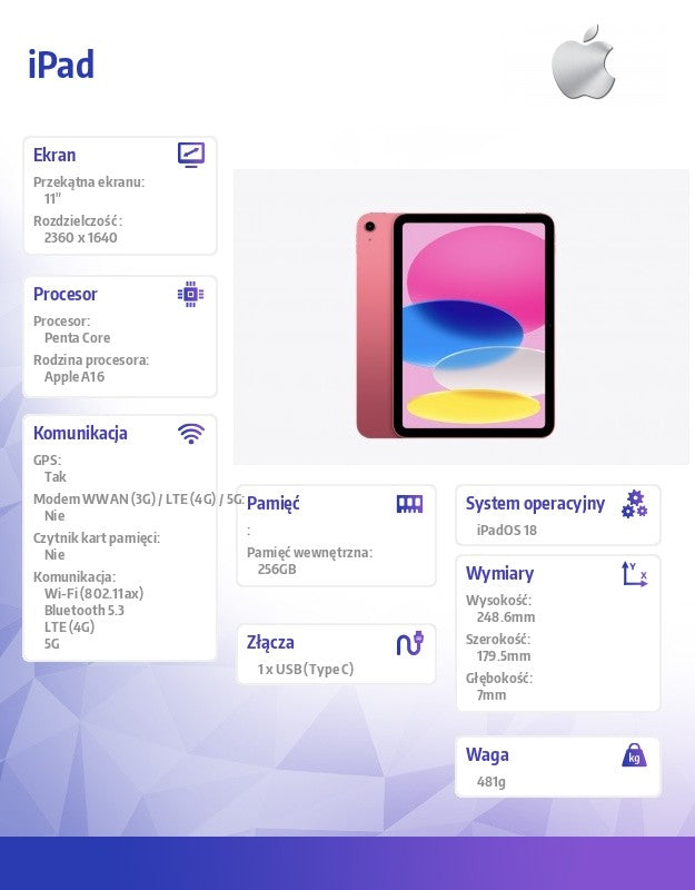 IPAD WiFi + Cellular 11-inch 256GB PINK