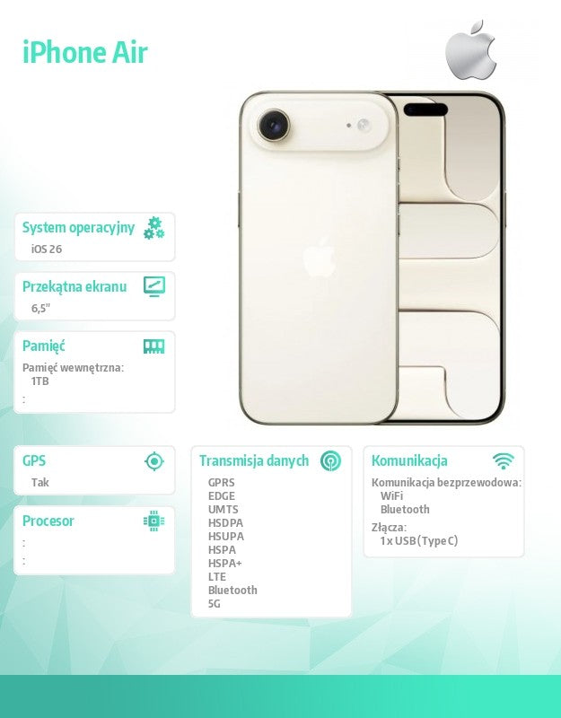 iPhone Air 1TB Light Gold