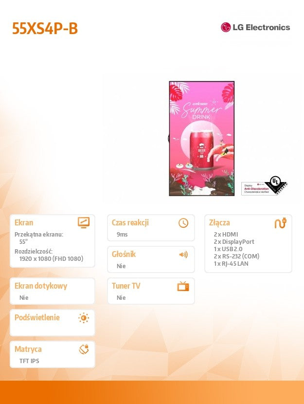 LG 55XS4P-B 4000cd/m2 24/7