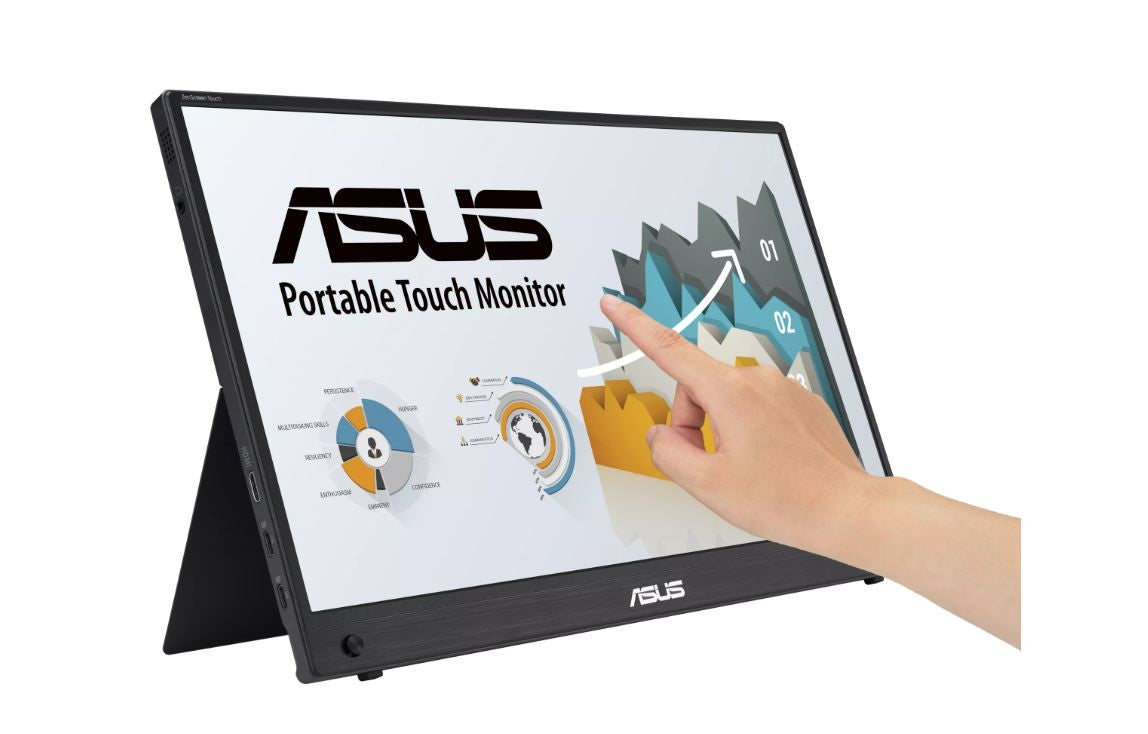 Monitor ZenScreen Touch 15.6 inch MB16AHT FHD (1920 x 1080), IPS, 10-point touch, Mini-HDMI, ergo kickstand, tripod socket,