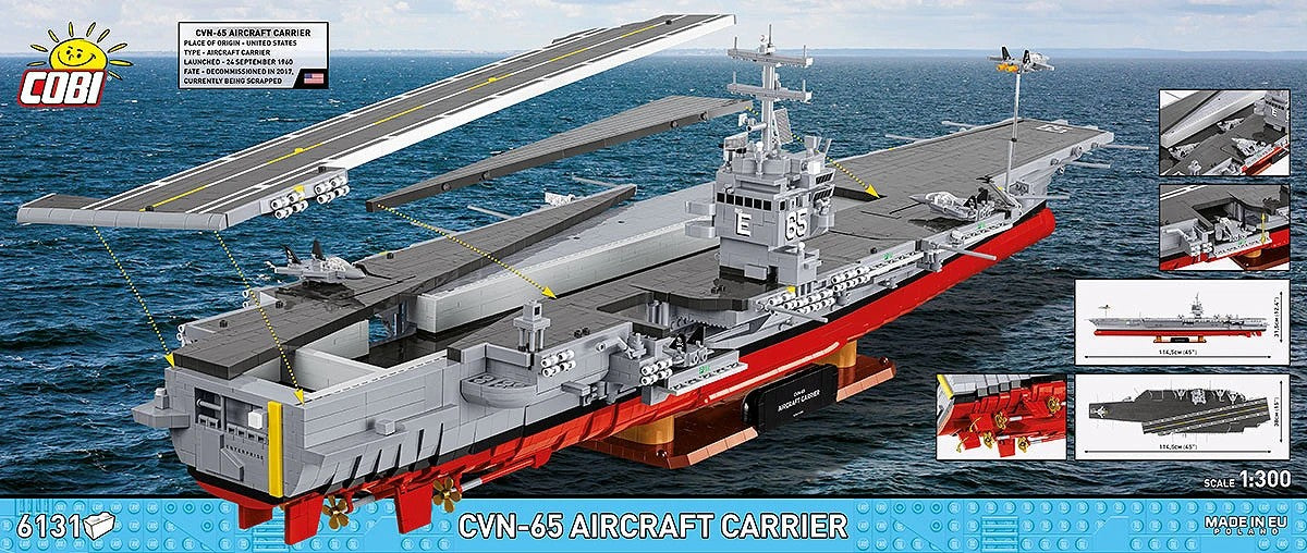 Blocks CVN-65 Aircraft Carrier 6131 blocks