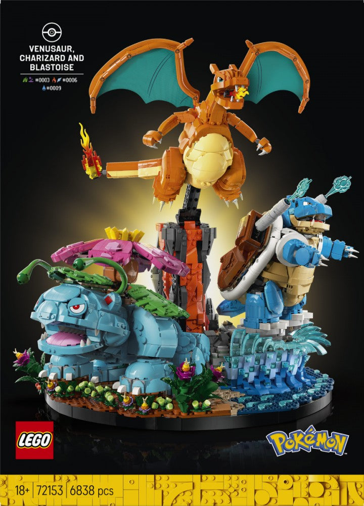 Bricks Ninjago 72153 Venusaur, Charizard i Blastoise