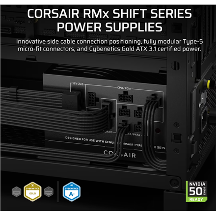 Corsair Fully Modular ATX Power Supply (EU) | RM850x SHIFT | 850 W | Black