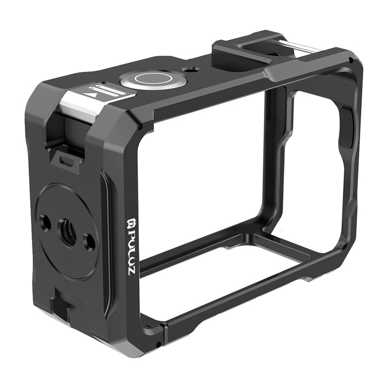 Metal protective case with a Puluz cold shoe mount for the DJI Osmo Action 6 - Image 1