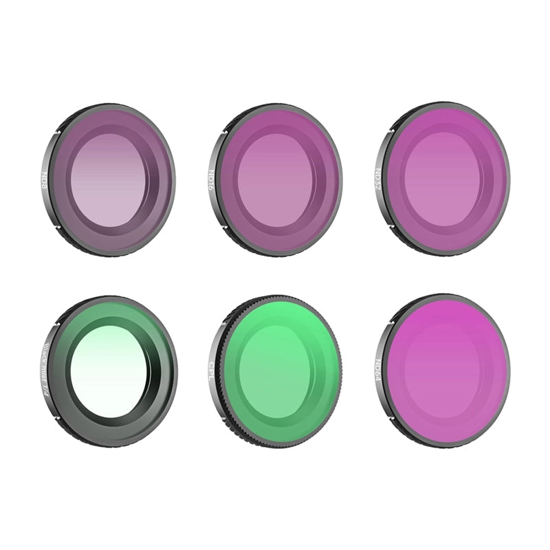 Set of 6 Sunnylife 1/4 Black Mist + CPL + ND8 + ND16 + ND32 + ND64 filters for Osmo Nano - Image 1