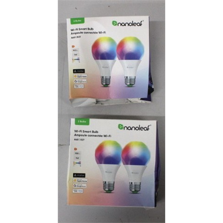 SALE OUT. Nanoleaf Essentials Smart A60 Bulb E27 Matter WiFi 9W 900Lm RGBCW 2700-6500K, 2pcs pack | Nanoleaf Essentials