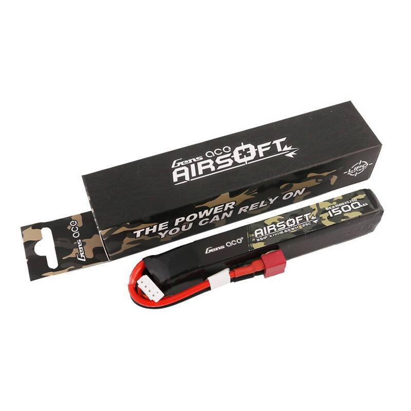 Gens ace 25C 1500mAh 3S1P 11.1V Airsoft Gun Lipo Battery with T Plug - Image 4