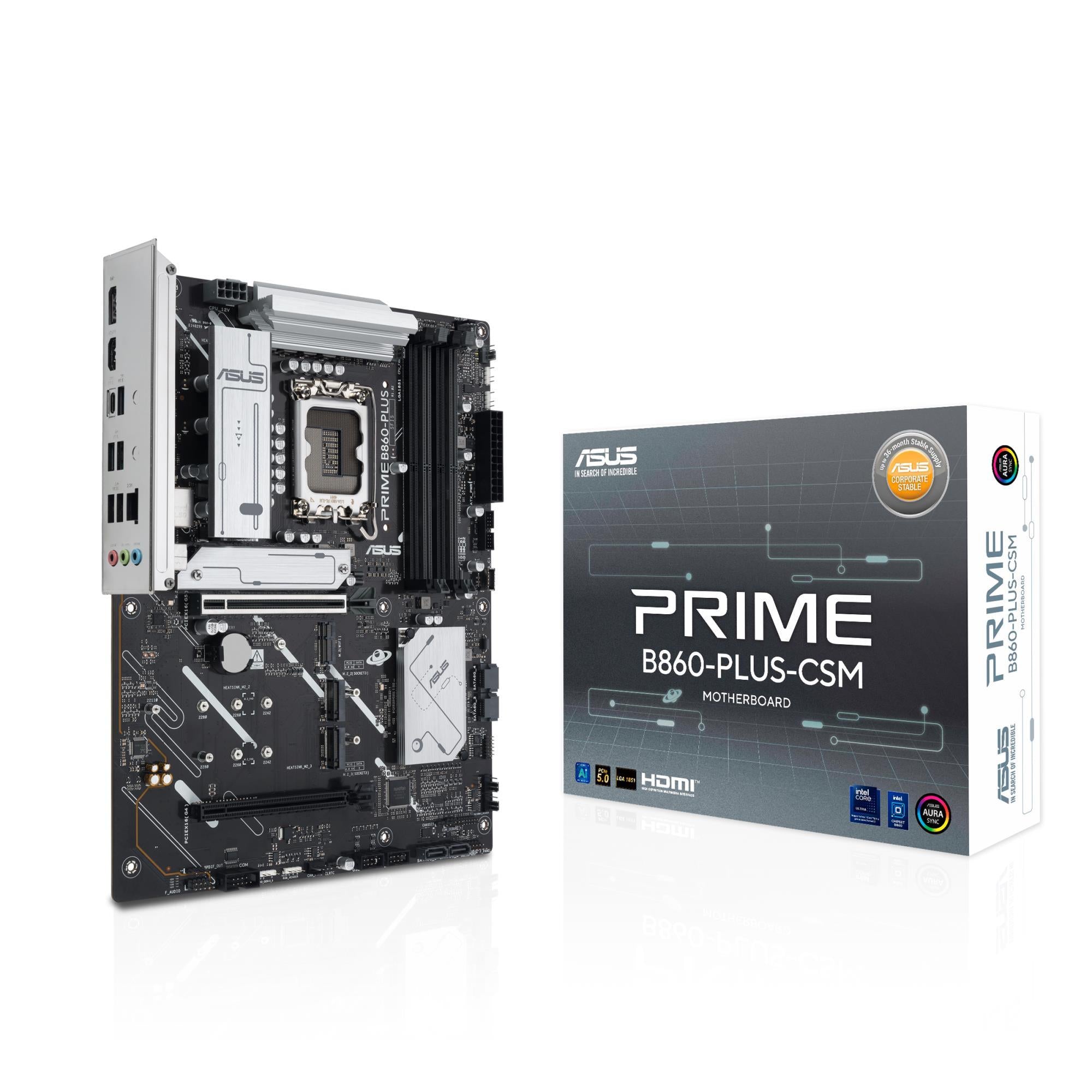 Mainboard ASUS Intel B860 Express LGA1851 ATX Memory DDR5 Memory slots 4 PRIMEB860-PLUS-CSM
