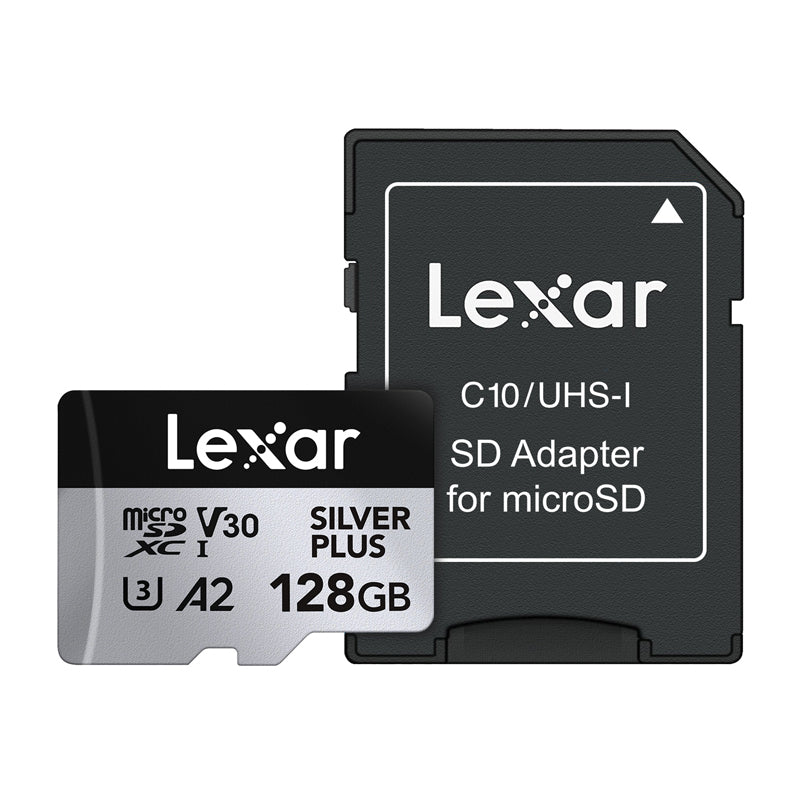 Karta pamięci Lexar High-Performance Silver Plus microSDXC 128GB + adapter - Image 1