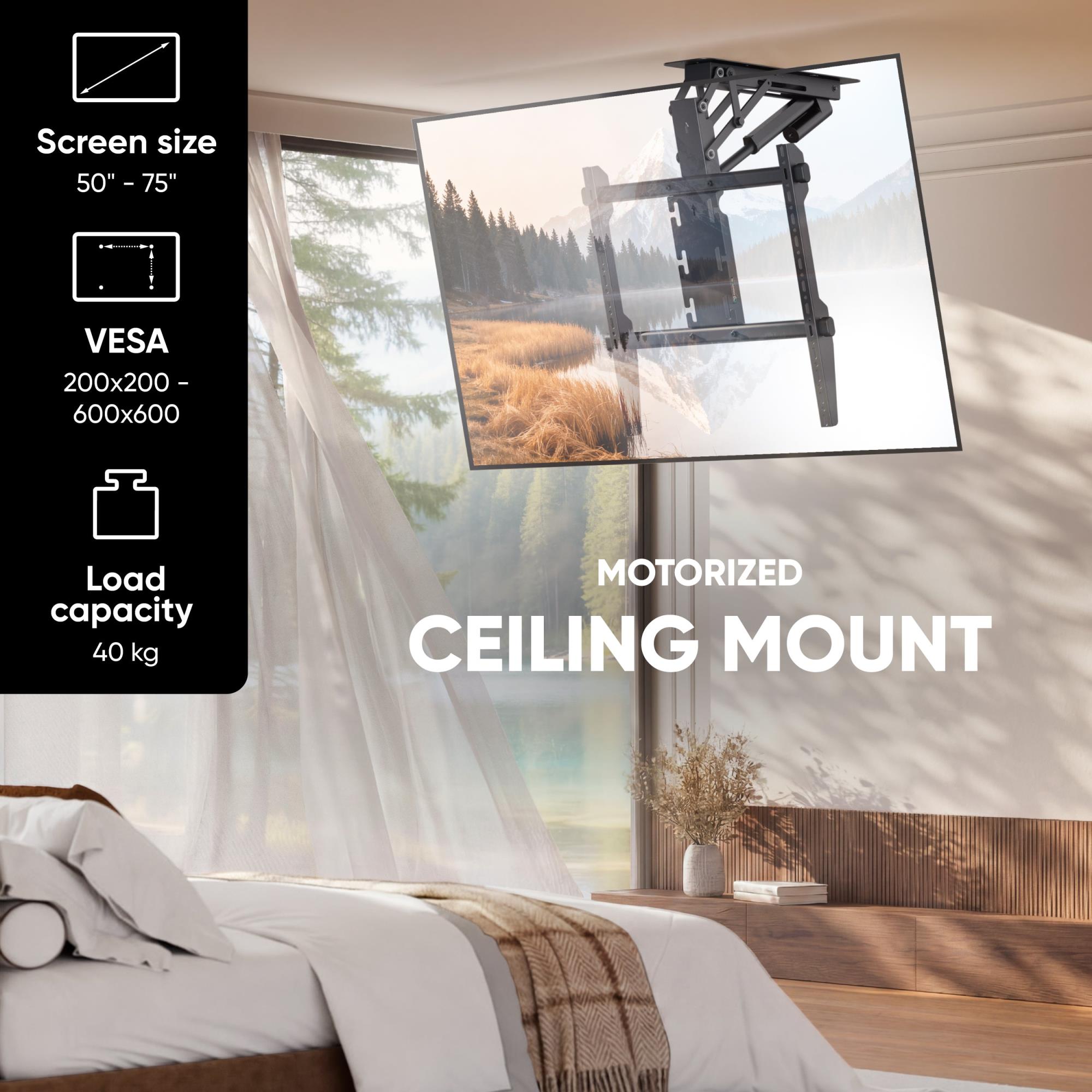 TV SET ACC CEILING MOUNT/50-75" BLACK N3LE-B ONKRON