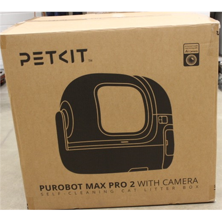 SALE OUT. PETKIT Automatic Cat Litter Box | Purobot Max Pro 2 | White | USED, DIRTY, MISSING INNER PACKAGING | 24 month(