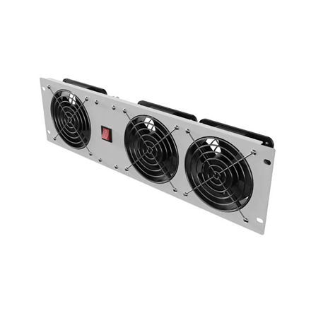 Lanberg Vertical Ventilation Panel 19" 3U for Rack three Fans 230V | AK-1506-S | Grey