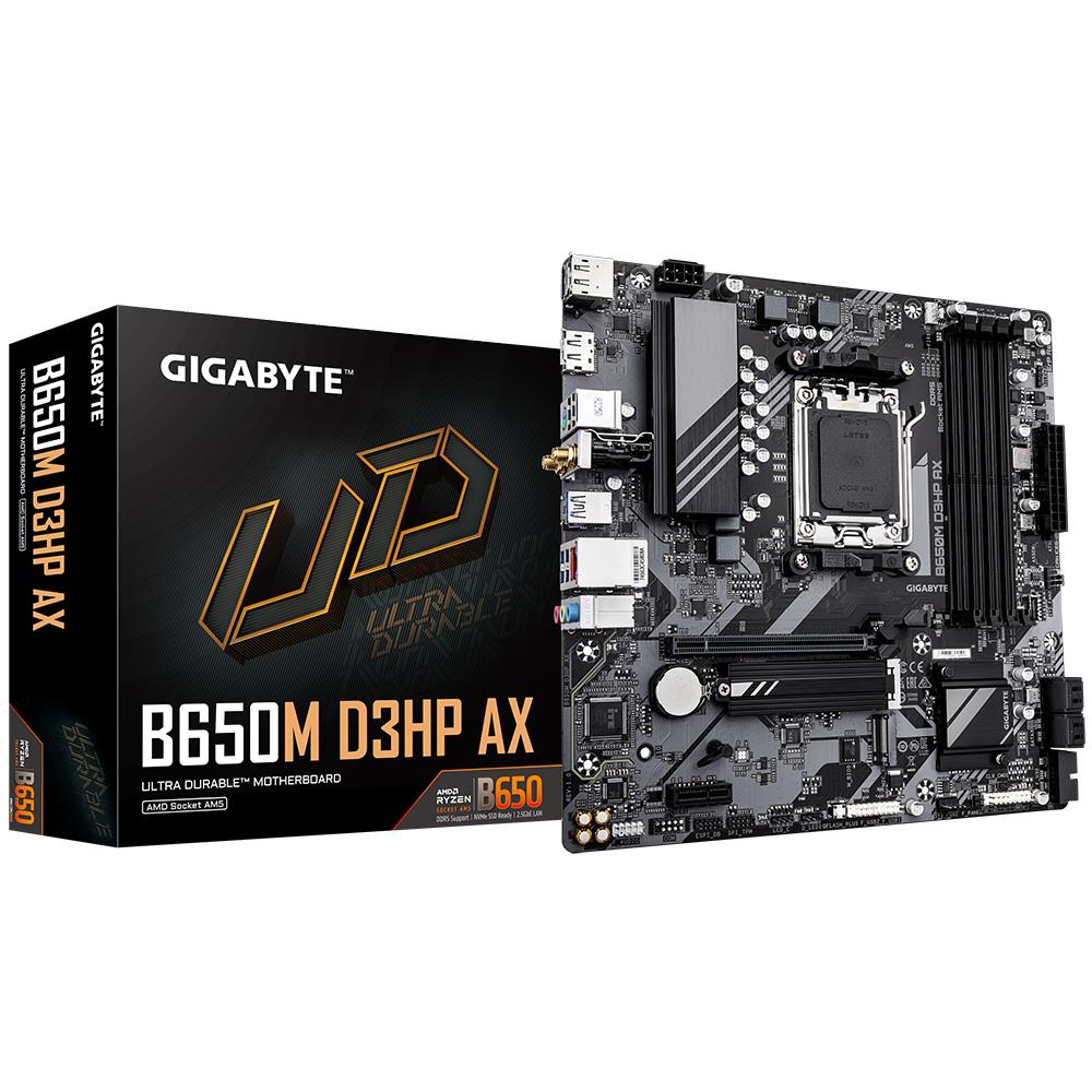 Mainboard GIGABYTE AMD B650 SAM5 Micro-ATX Memory DDR5 Memory slots 4 B650MD3HPAX1.2