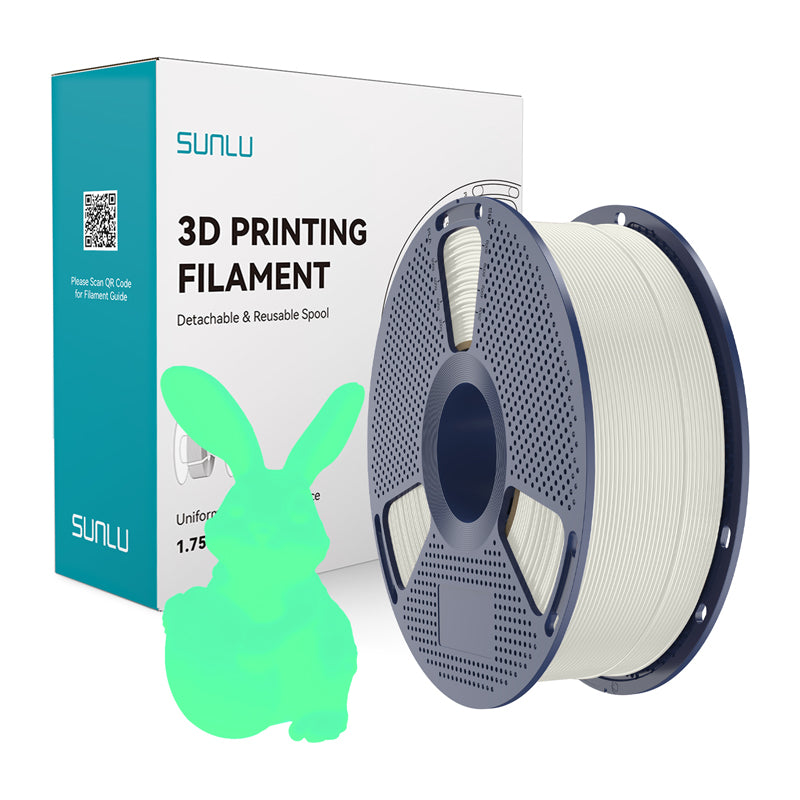 Sunlu PLA Glow-in-the-Dark Filament (White and Green) - Image 1