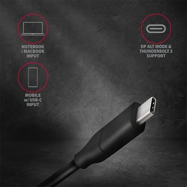 CABLE USB-C TO DP 1.8M/RVC-DPC AXAGON