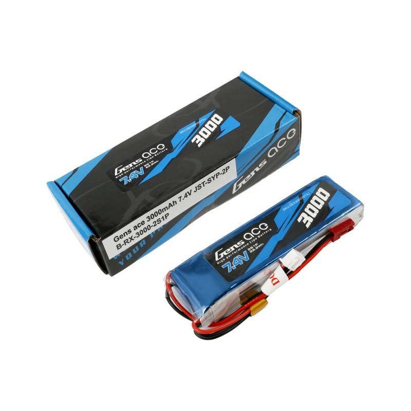 Battery Gens Ace 3000mAh 7.4V 1C 2S1P LiPo - Image 5