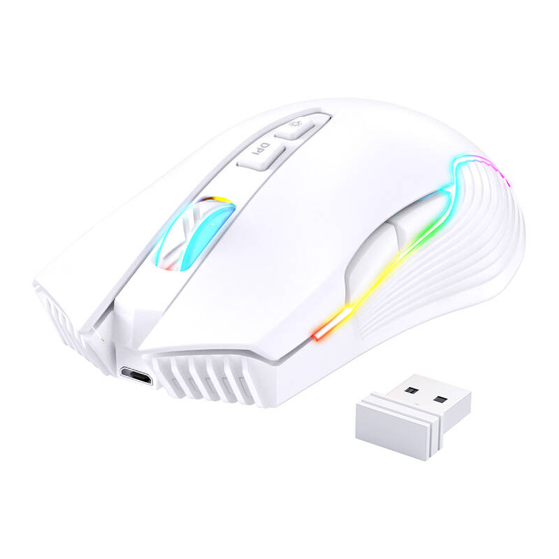 Onikuma CW905 White Wireless Gaming Mouse - Image 2