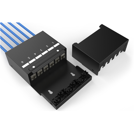 Digitus Consolidation point box, 6-port Keystone modules with intelligent cable manager | DN-93708-6