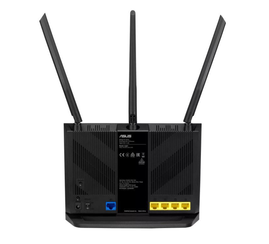 Wireless Router ASUS Wireless Router 1800 Mbps Wi-Fi 5 Wi-Fi 6 1 WAN 4x10/100/1000M Number of antennas 4 4G-AX56