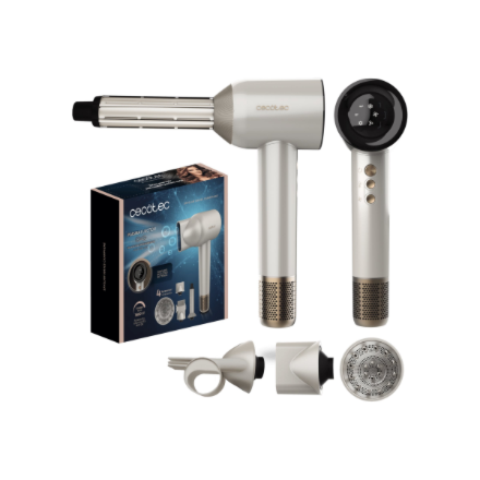 Cecotec Hair dryer | DryGlam Waves Champagne | 1600 W | Number of temperature settings 3 | Ionic function | Champagne |