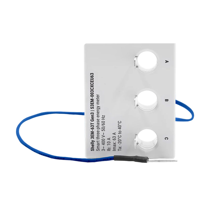 Shelly 3EM-63T Gen3 1/3-channel WiFi energy meter (flat terminal) - Image 2