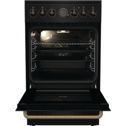 Gorenje Cooker | GECS5B70CLB | Hob type Vitroceramic | Oven type Electric | Black | Width 50 cm | Depth 59.4 cm | Energy