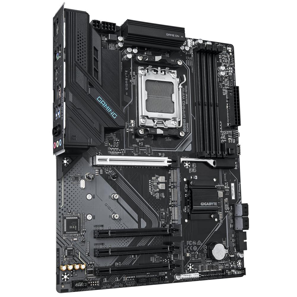Mainboard GIGABYTE AMD B850 SAM5 ATX Memory DDR5 Memory slots 4 4xPCI-Express 16x 3xM.2 1xHDMI 1xDisplayPort 1xAudio-In 1xAudio-Out 1xMicrophone 4xUSB 2.0 4xUSB 3.2 1xUSB-C 1xPS/2 1xRJ45 B850GAMINGWF6
