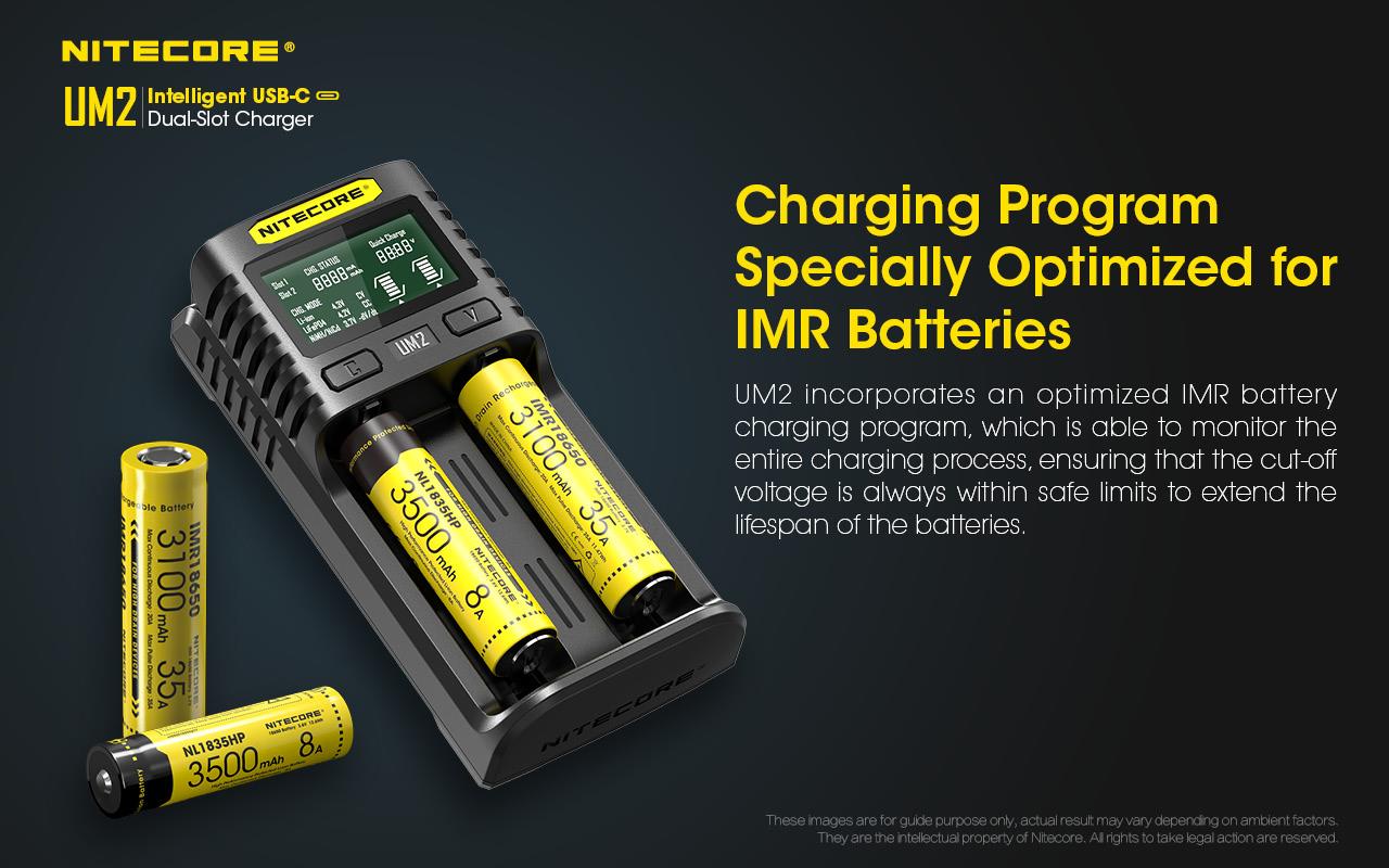 BATTERY CHARGER 2-SLOT/UM2 NITECORE