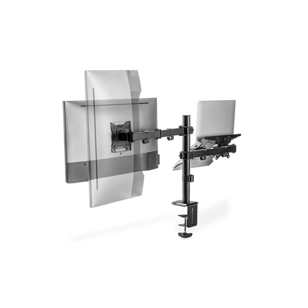 Digitus | Desk Mount | DA-90436 | Tilt, swivel, height adjustment, rotate | Maximum weight (capacity) 9 kg | Black