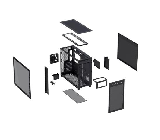 Case ASUS ATX/micro ATX/Mini-ITX Black/Transparent Midi Tower PC PRIME AP303 TG BLACK 90DC00V0-B39010