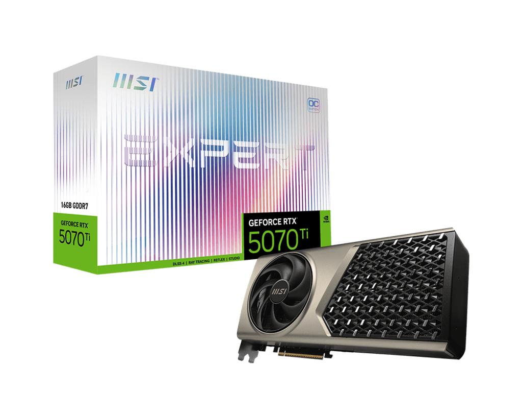 Graphics Card MSI NVIDIA GeForce RTX 5070 Ti 16 GB GDDR7 256 bit PCI Express x16 5.0 Active RTX5070TI16GEXPERTOC